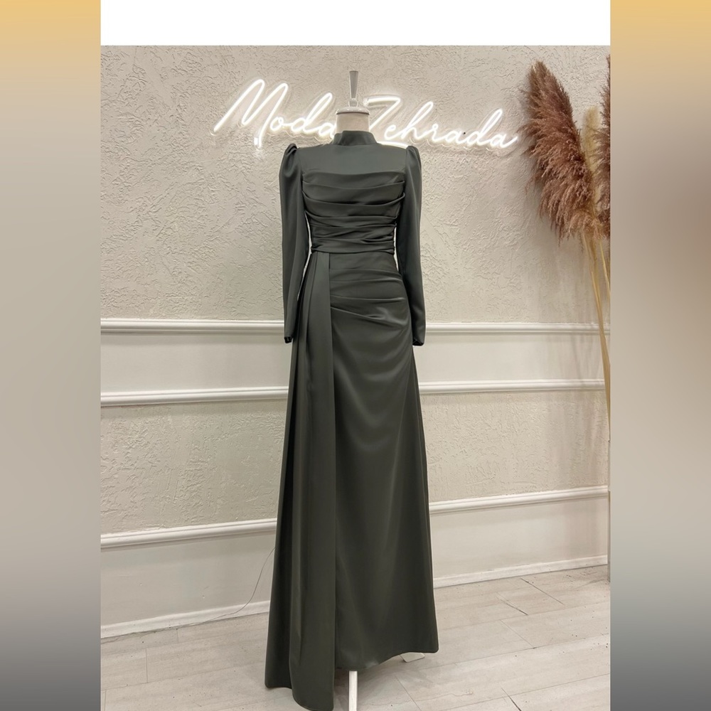 modest longsleeve maxi turkish formal dress